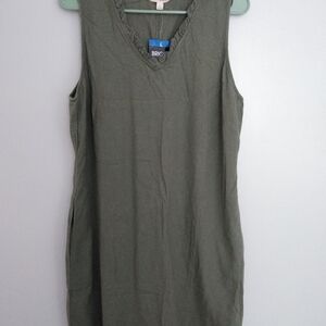 Briggs Olive Green Sleeveless Dress